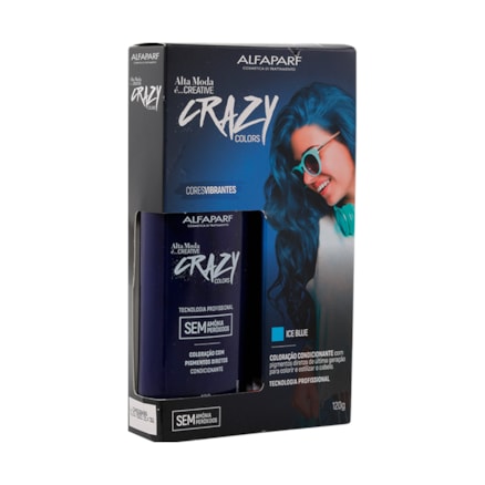 Tintura Altamoda Crazy Ice Blue Tonalizante Capilar 120g