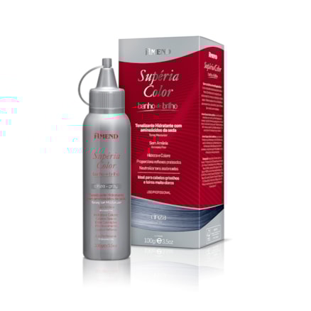 Tintura Amend Banho De Brilho Cinza Colore Revitaliza 100g