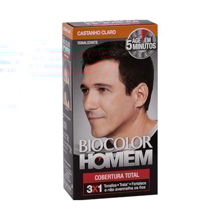 Tintura Biocolor Homem Castanho Claro Age Em 5 Minutos