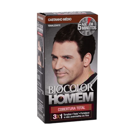 Tintura Biocolor Homem Castanho Médio Age Em 5 Minutos