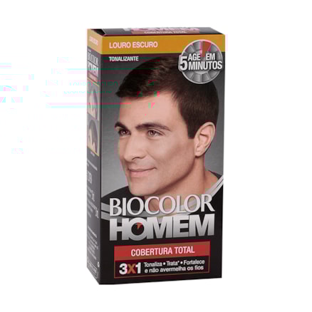 Tintura Biocolor Homem Louro Escuro Fácil Aplicação