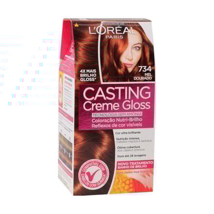 Tintura Casting Creme Coloração 734 Mel Dourado 40ml
