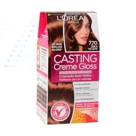 Tintura Casting Creme Coloração 770 Doce De Leite 40ml