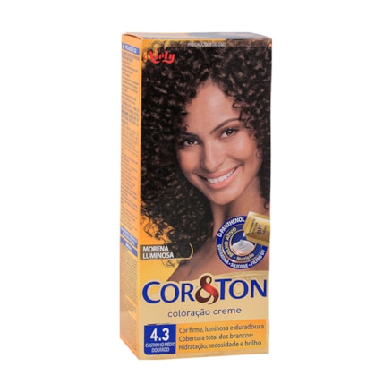 Tintura Cor & Ton 4.3 Castanho Médio Dourado 50g