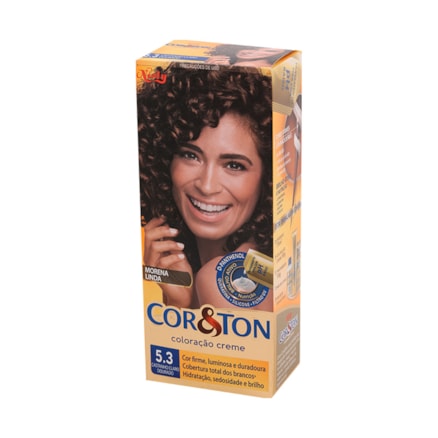 Tintura Cor & Ton 5.3 Castanho Claro Dourado Filtro Uv 50g