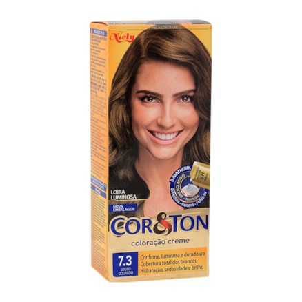 Tintura Cor & Ton 7.3 Louro Dourado Loira Luminosa 50g