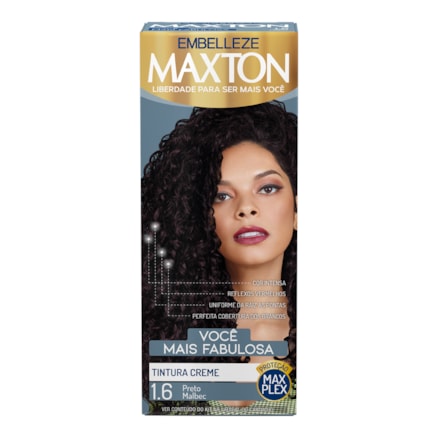 Tintura Creme Maxton Preto 1.6 50g