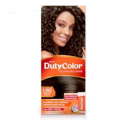 Tintura Dutycolor 1.110 Preto Ônix Especial 50g