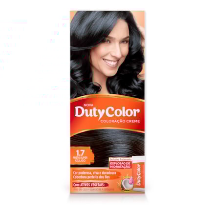 Tintura Dutycolor 1.7 Preto Super Azulado Ativo Vegetal 50g
