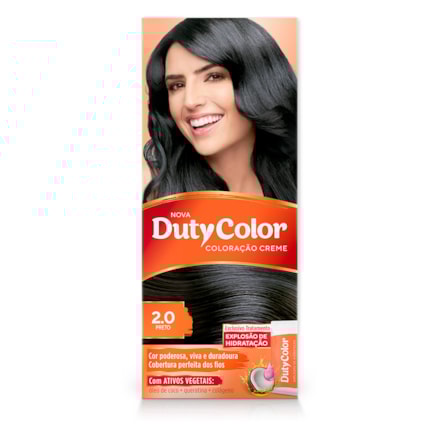 Tintura Dutycolor 2.0 Preto Com Ativos Vegetais 50g
