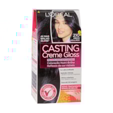Tintura L'oréal Casting Creme Gloss 210 Preto Azulado 40ml