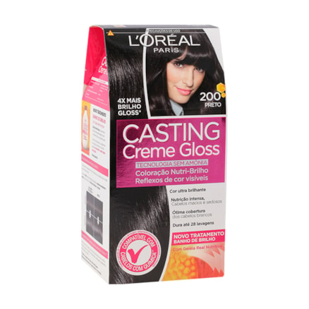 Tintura L'oréal Paris Casting Creme Gloss 200 Preto 40ml