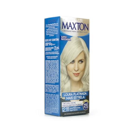 Tintura Maxton 12.111 Louro Platinado Cinza Intenso 50g