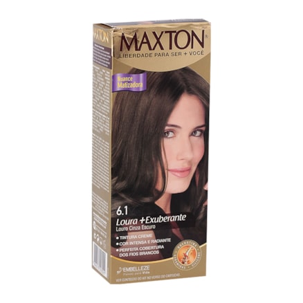 Tintura Maxton 6.1 Louro Cinza Escuro 50g