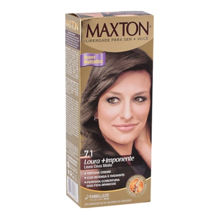 Tintura Maxton 7.1 Louro Cinza Médio 50g