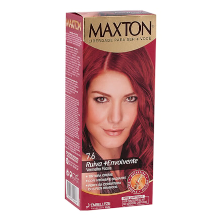 Tintura Maxton 7.6 Vermelho Fucsia Prático 60g