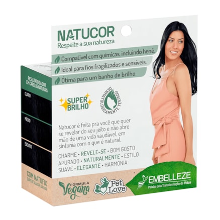 Tintura Natucor Filme 1.7 Preto Azulado 12g