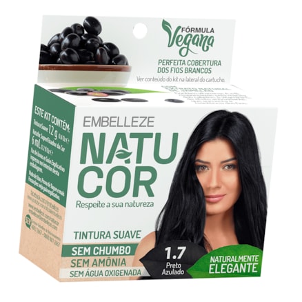 Tintura Natucor Filme 1.7 Preto Azulado 12g