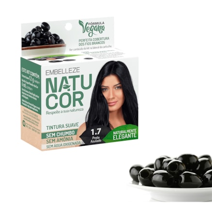 Tintura Natucor Filme 1.7 Preto Azulado 12g