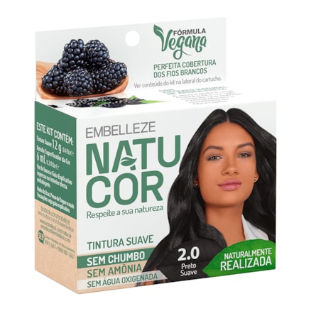 Tintura Natucor Filme 2.0 Preto Suave 12g