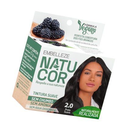 Tintura Natucor Filme 2.0 Preto Suave 12g