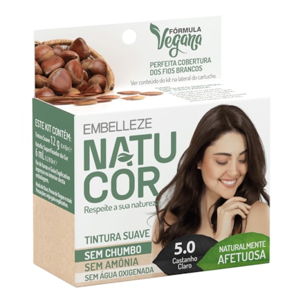 Tintura Natucor Filme 5.0 Castanho Claro 12g
