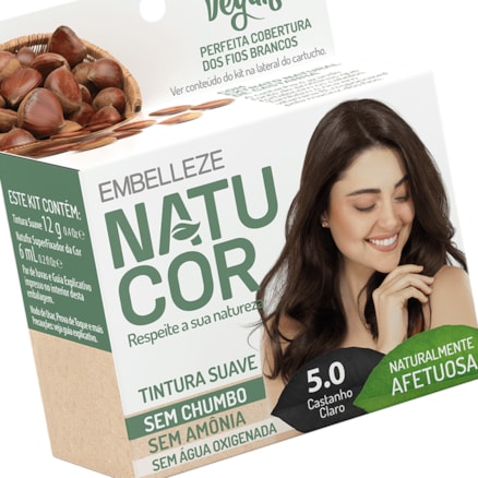 Tintura Natucor Filme 5.0 Castanho Claro 12g