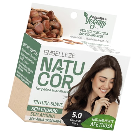 Tintura Natucor Filme 5.0 Castanho Claro 12g