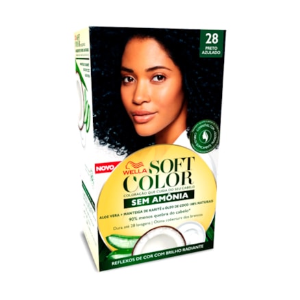 Tintura Soft Color 28 Preto Azulado Livre Amônia 35g