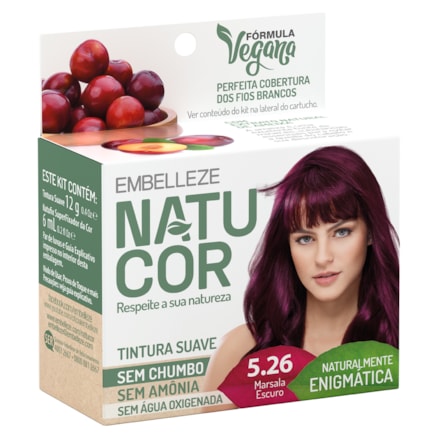 Tintura Suave Vegana Natucor Marsa 5.26 12g