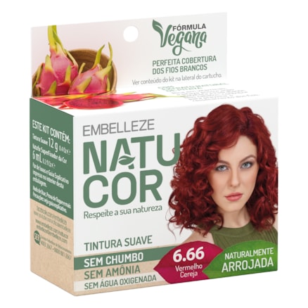 Tintura Suave Vegana Natucor Verme 6.66 12g