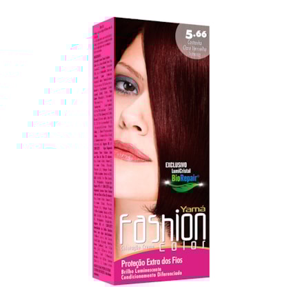 Tintura Yama Fash 5.66 Castanho Claro Vermelho Intenso 60g