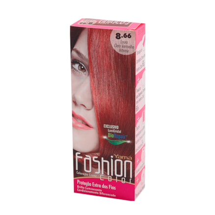 Tintura Yamá Fashion 8.66 Louro Claro Vermelho Intenso 60g