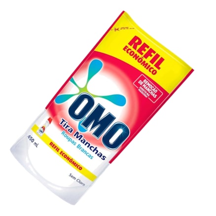 Tira Manchas Líquido Omo Roupas Brancas S/ Cloro Sachê 450ml