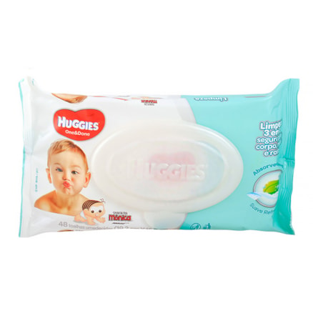 Toalha Umedecida Huggies Turma Mônica Aloe Vera 48 Und