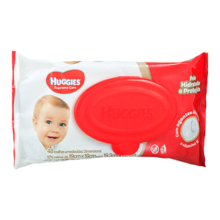 Toalha Umedecida Huggies Turma Mônica Supreme Care 48 Und