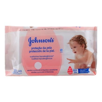 Toalha Umedecida Johnson & Johnson Extra Cuidado 48 Und