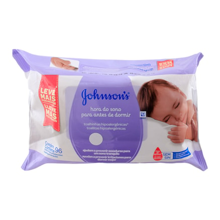 Toalha Umedecida Johnson & Johnson Hora Do Sono 96 Und