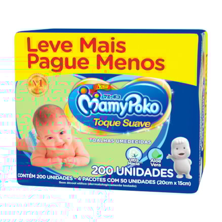 Toalha Umedecida Mamypo Leve+ Pague Menos 50 Und