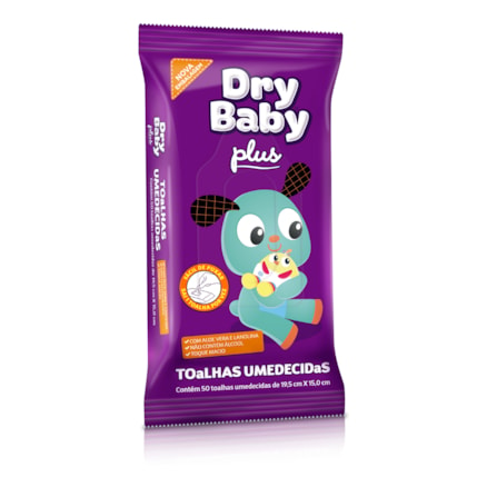 Toalha Umedecidas Drybaby Plus 50 Und