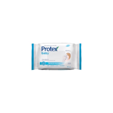 Toalhas Umedecidas Protex Baby Proteção Delicada 48 Und