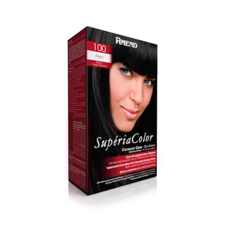Tonalizante Amend Superia Coloração 100 Preto Brilho Intenso