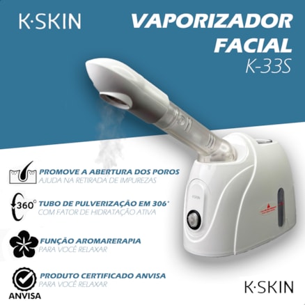 Vaporizador Facial Vapor De Ozônio Estética K.skin K-33s