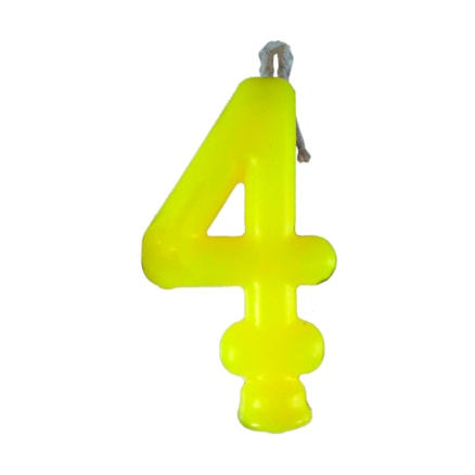 Vela Aniversário Festcolor Neon Amarela Nº 4
