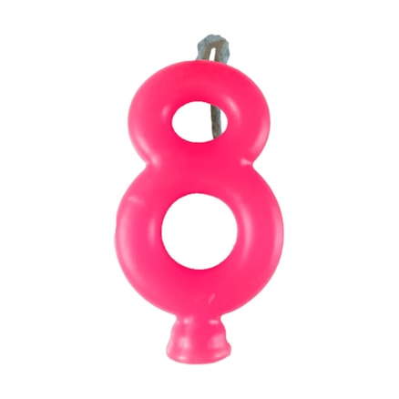 Vela Aniversário Festcolor Neon Pink Nº 8