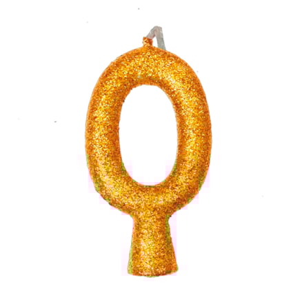 Vela Aniversário Festcolor Puro Glitter Ouro Nº 0