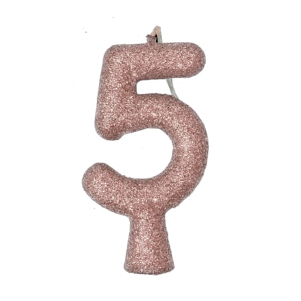 Vela Aniversário Festcolor Puro Glitter Prata Nº 5