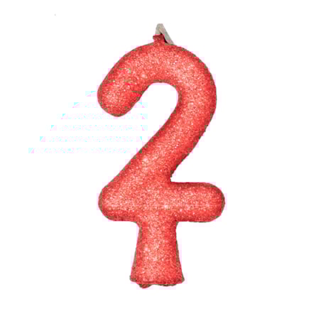Vela Aniversário Festcolor Puro Glitter Rosé Gold Nº 2