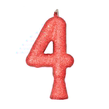 Vela Aniversário Festcolor Puro Glitter Rosé Gold Nº 4