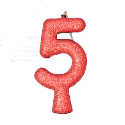 Vela Aniversário Festcolor Puro Glitter Rosé Gold Nº 5